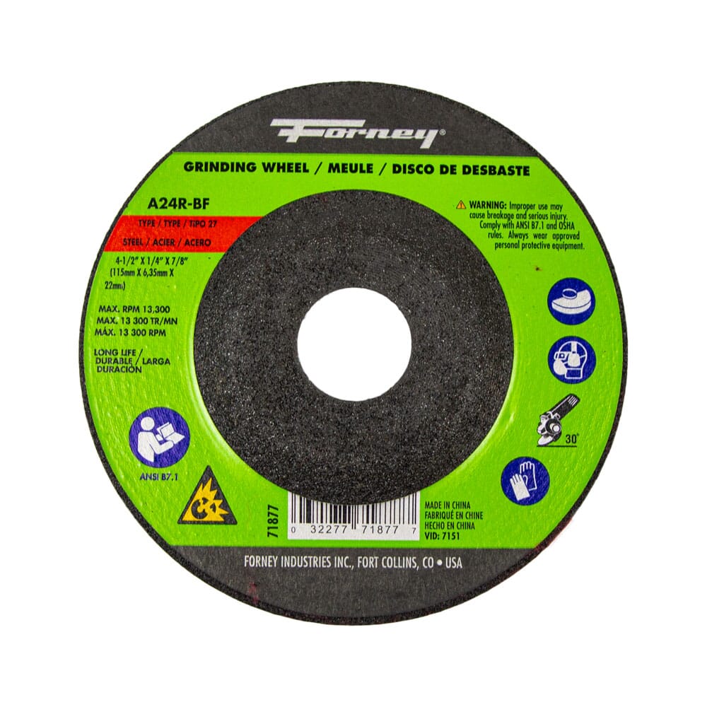 5-Pack of Forney 71877 (4-1/2 in Metal Grinding Wheel)